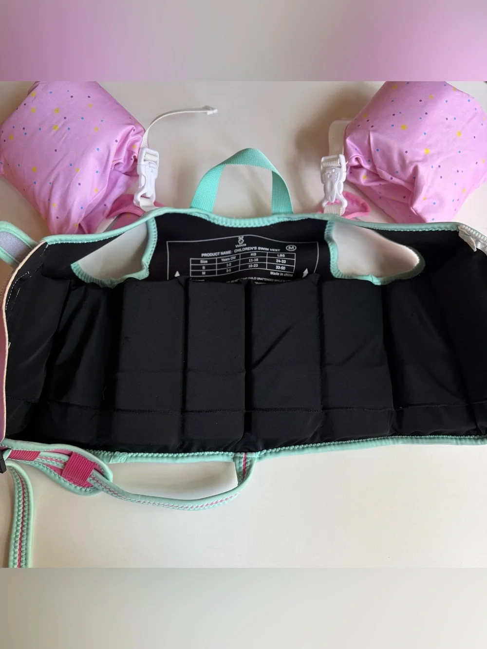 Toddler Swim Vest Floaties Puddle Jumper 2-5 years Size M 33-50lbs Girls Unicorn